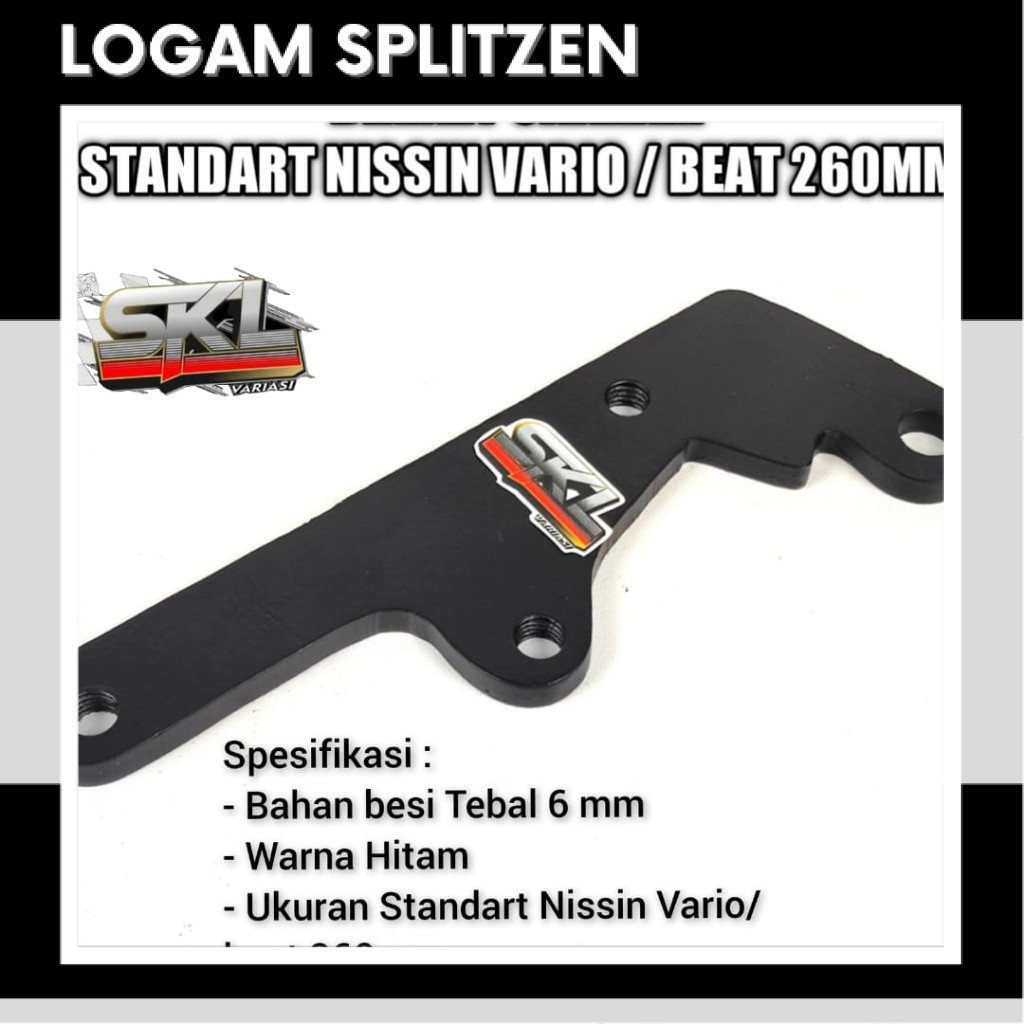 Breket Bracket Dudukan Pangkon Kaliper Piringan Disc Cakram Depan Kaliper Standar Nissin 1 Piston Va