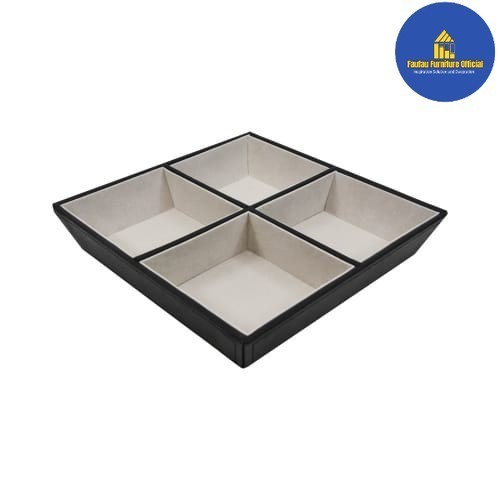 

BEST QUALITY Kotak Penyimpan Aksesories/Alat Kantor 4 Sekat Serbaguna 21x21x4cm_Htm