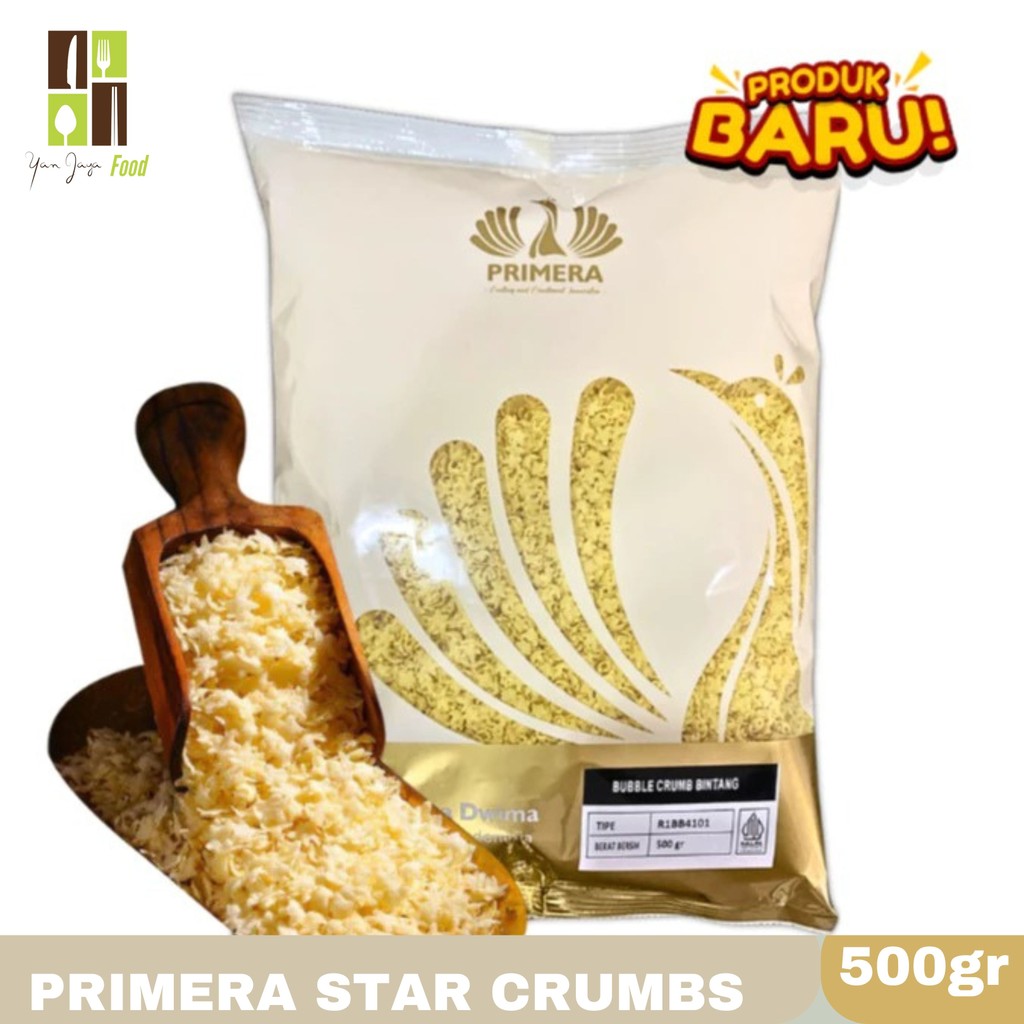 

Primera Star Crumbs / Tepung Bentuk Bintang / Tepung Roti Bintang / Bubble Crumb Bintang / Kemasan 200g/500g