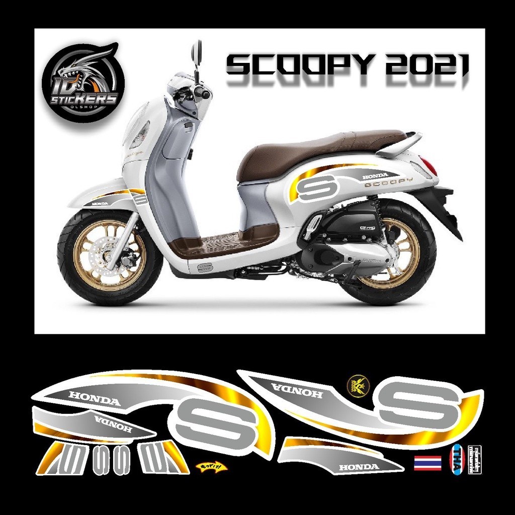 STRIPING SCOOPY 2021 SIMPLE LIS GOLD 01 STIKER SCOOPY HONDA SCOOPY