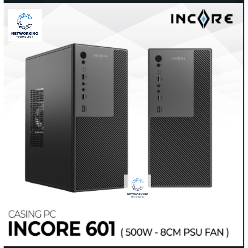 Casing / Case Komputer PC Office INCORE + PSU 500W - 601 / 603 / 604
