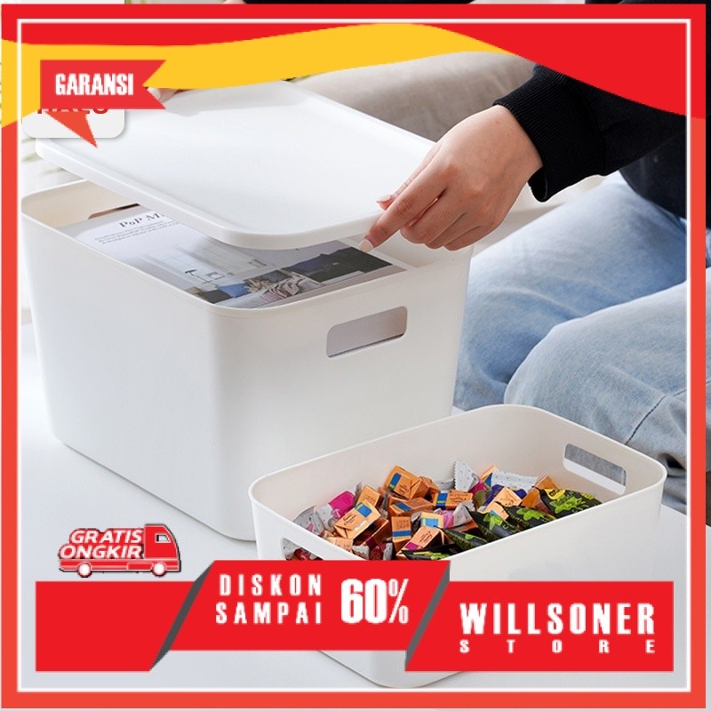 Kotak Penyimpanan Bin Pantry Serbaguna Keranjang Penyimpanan Storage Box HSB170