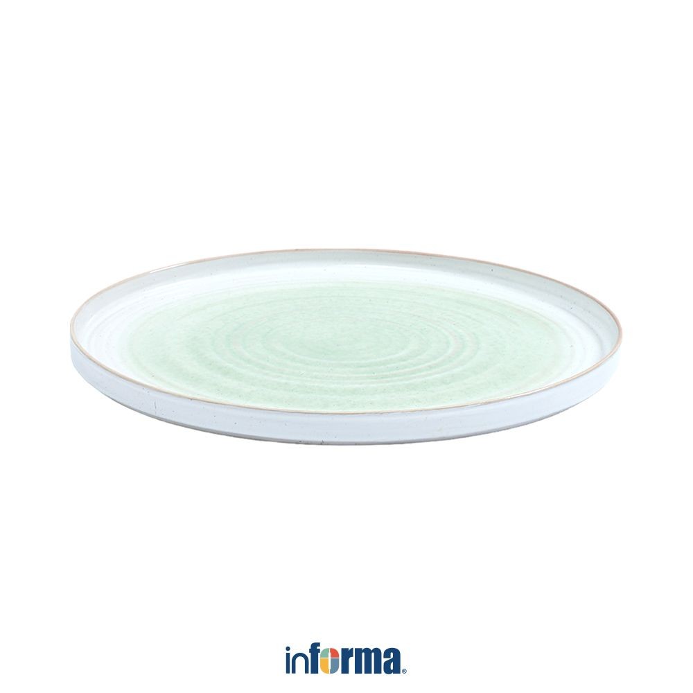 Informa Appetite Set 2 Pcs Brava Piring Saji - Hijau Glaze Dinner Plate Wadah Hidangan Food Grade Pi