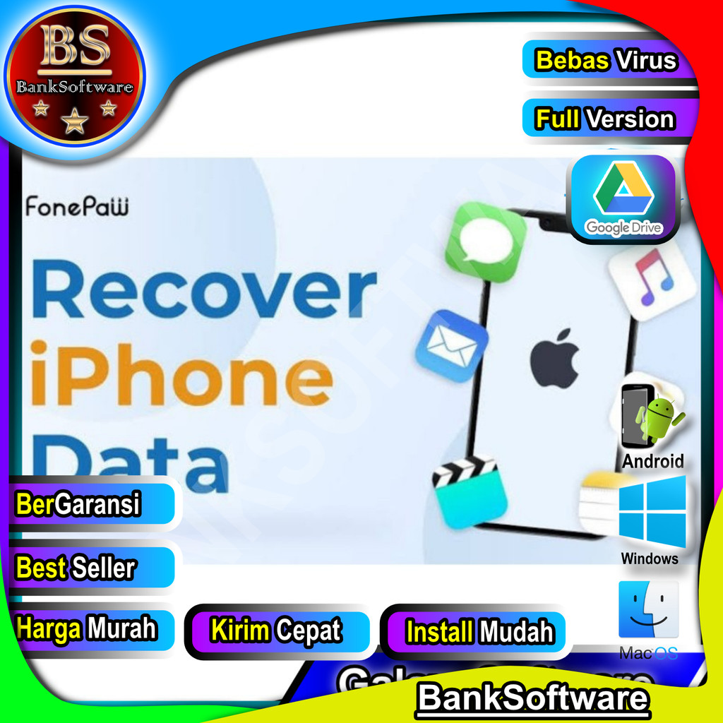 FonePaw iPhone Data Recovery v9.6 2023 Windows [Full Version] pengembali data hp ios apple - bank so