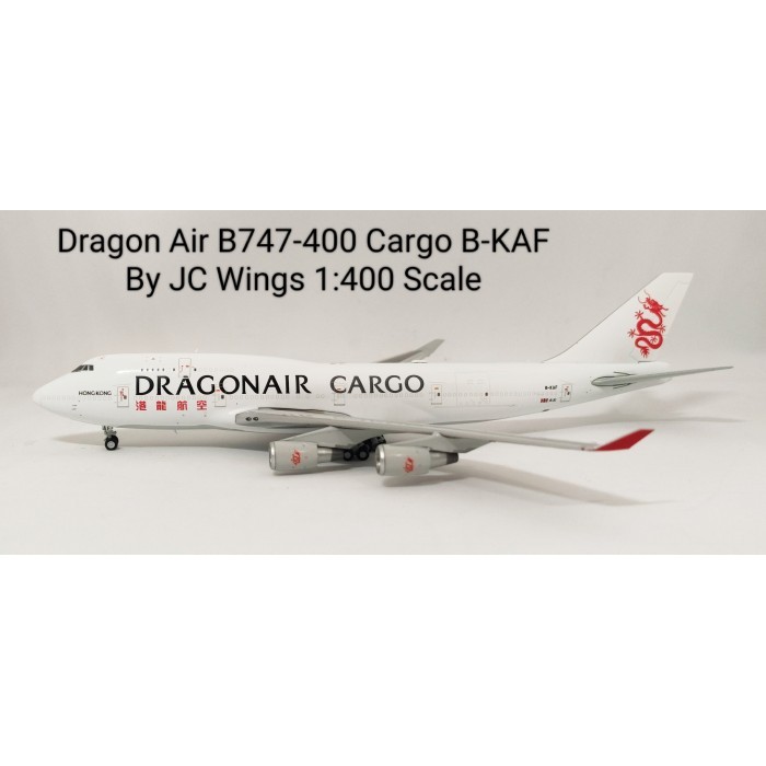 Miniatur Pesawat Terbang Dragon Air B747-400 Cargo B-KAF  JC Wings 1:400 Diecast Aircraft