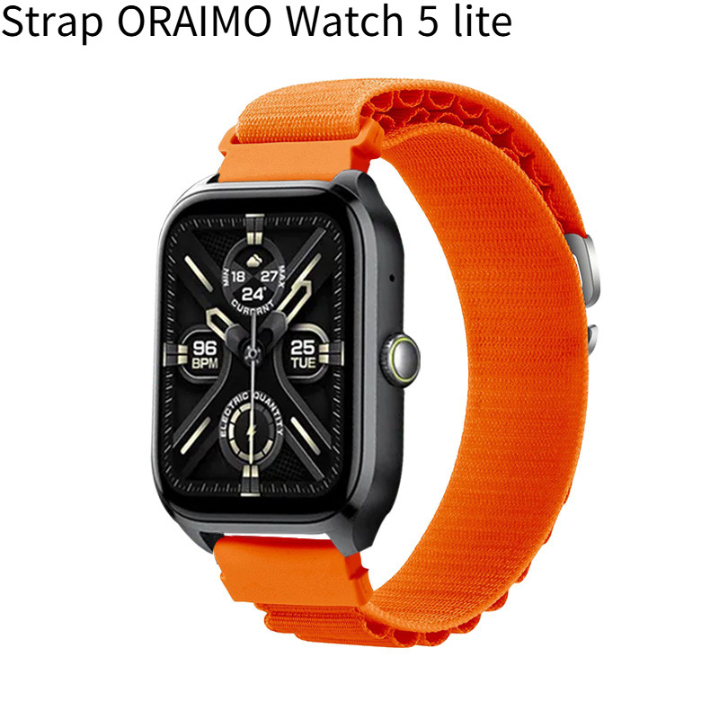 Tali Nylon Oraimo watch 5 lite Strap Alpine Loopback Strap for Smartwatch ORAIMO Watch 5 Lite OSW-80