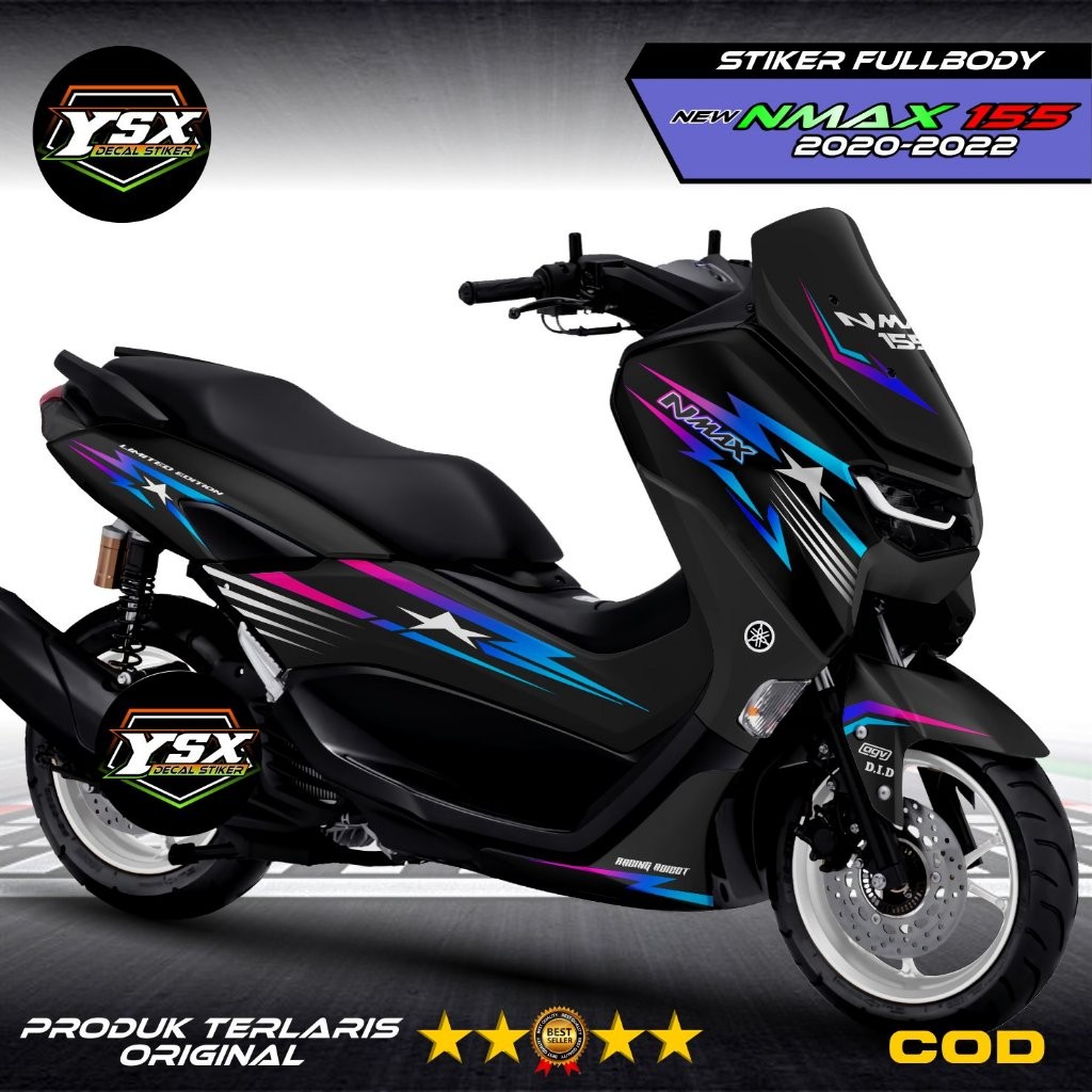 Decal Nmax New ysx decal stiker Desain Lis Bunglon Baru 1