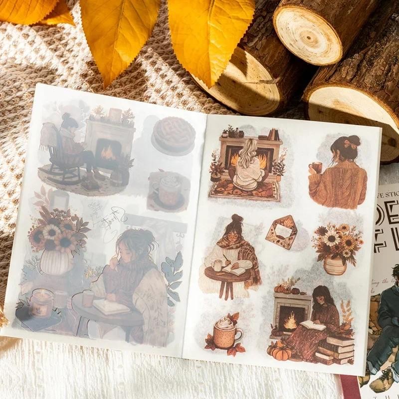 

20Pcs Book package Poetic Life Teenage Couple Supplies Dual Material Sticker Stickers Scrapbook Encounter Stationery 177*118mm