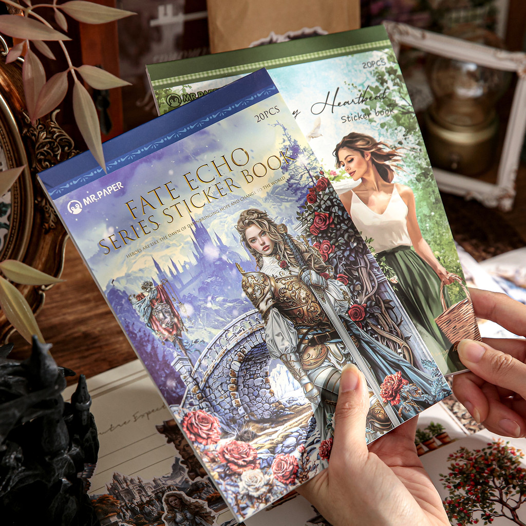 

2Style 20Sheets/book Europe and the United States girl characters theme sticker book DIY handbook scrapbook photo frame diary ma