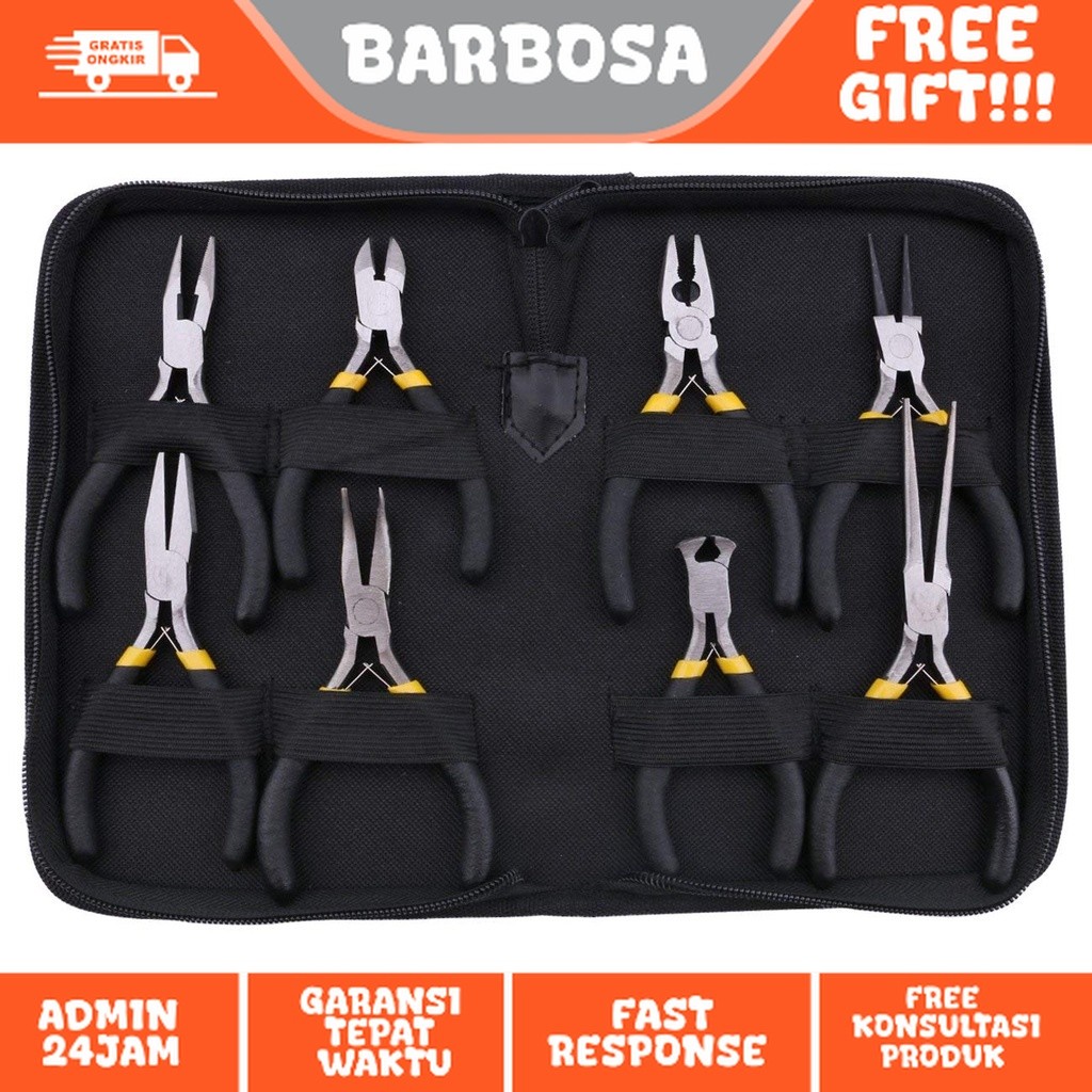 8 Pcs/set Perhiasan Tang Jarum Bulat Membungkuk Hidung Manik-manik Membuat DIY Kerajinan Alat Kit