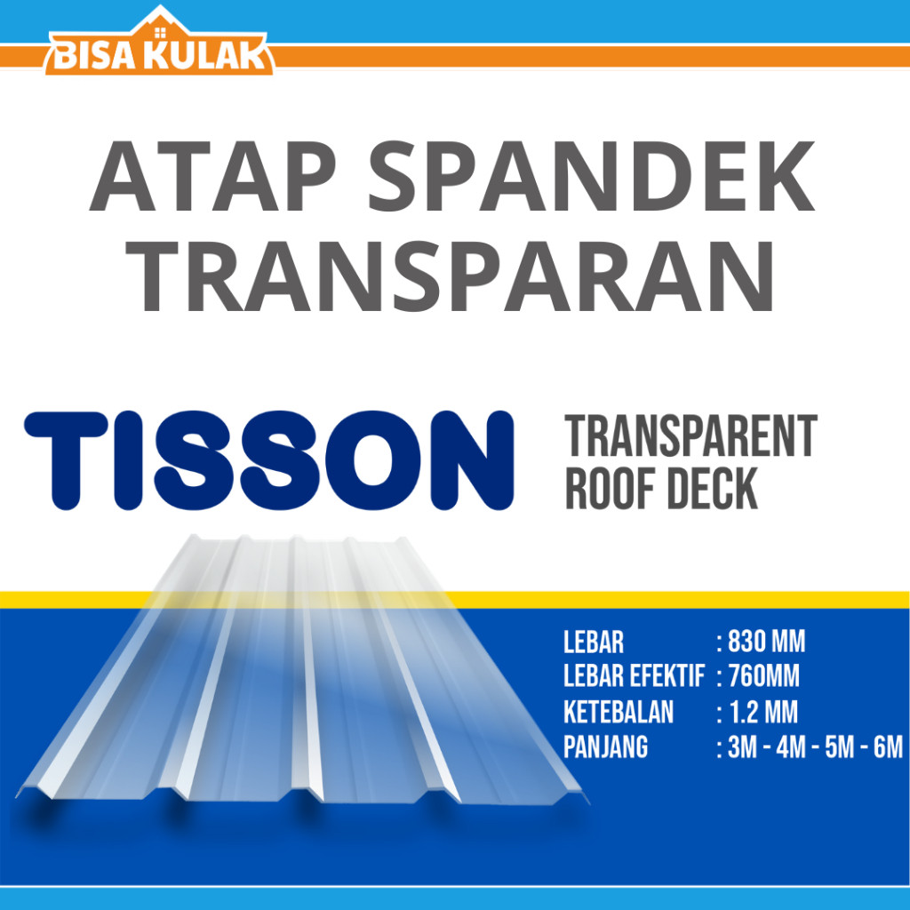 Atap Spandek Transparant / Atap Spandek Transparan
