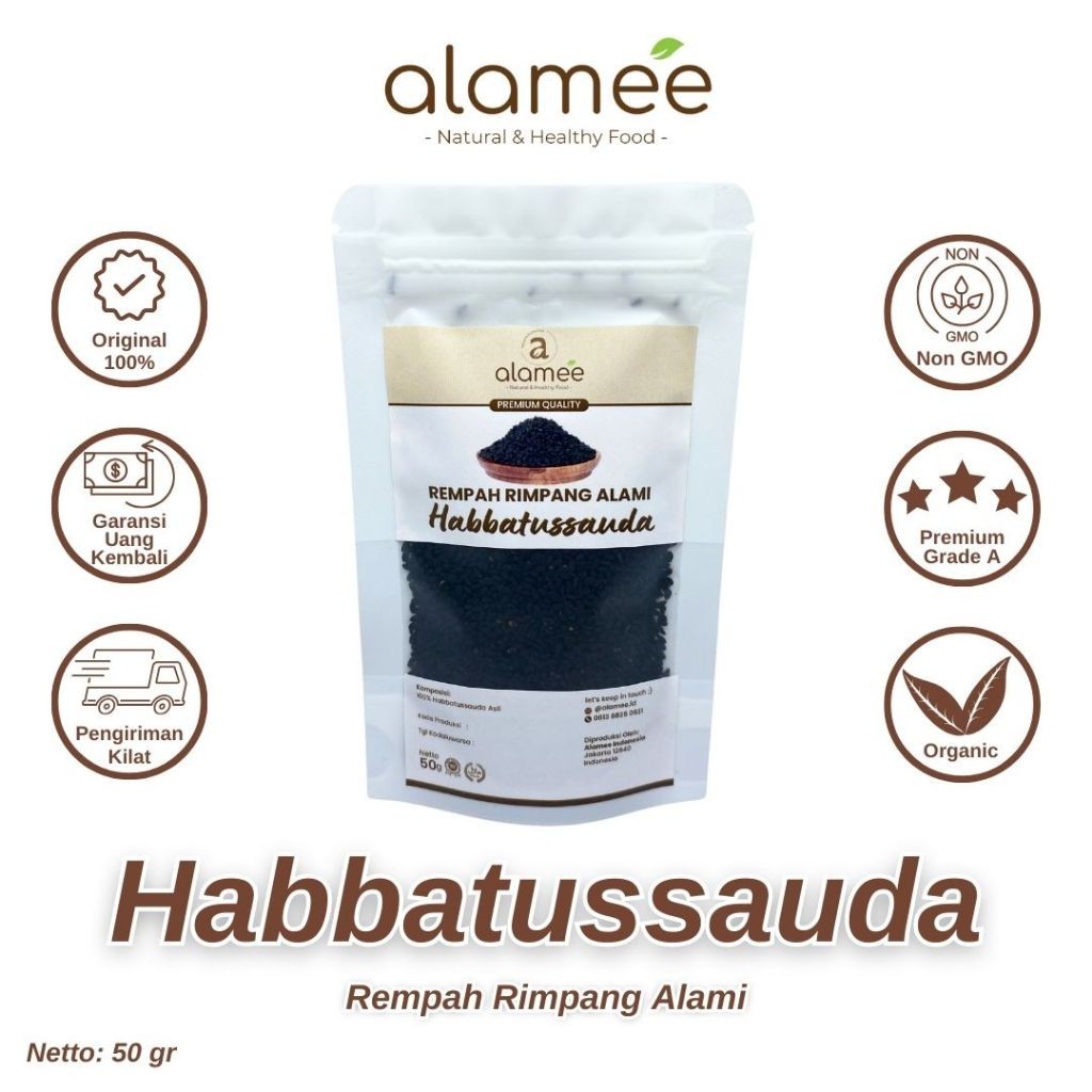 

ALAMEE Biji Jintan Hitam Habbatussauda Jinten Habatusauda Original Asli 100 gram lihat kebunku