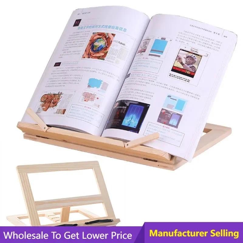 

Wooden Frame Reading Bookshelf Bracket Book Reading Bookend Tablet PC Pad Drawing Support Bookends Desk Organizer Stationery