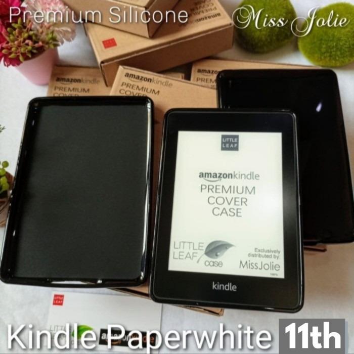 

promo -Silicone Case Kindle Paperwhite 11th 2021 6.8 Soft Casing Back Cover - Hitam