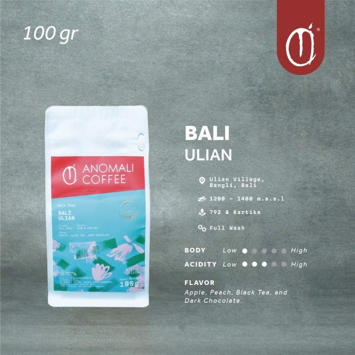 

Anomali Coffee Biji Kopi Bali Ulian 100gr - Coarse