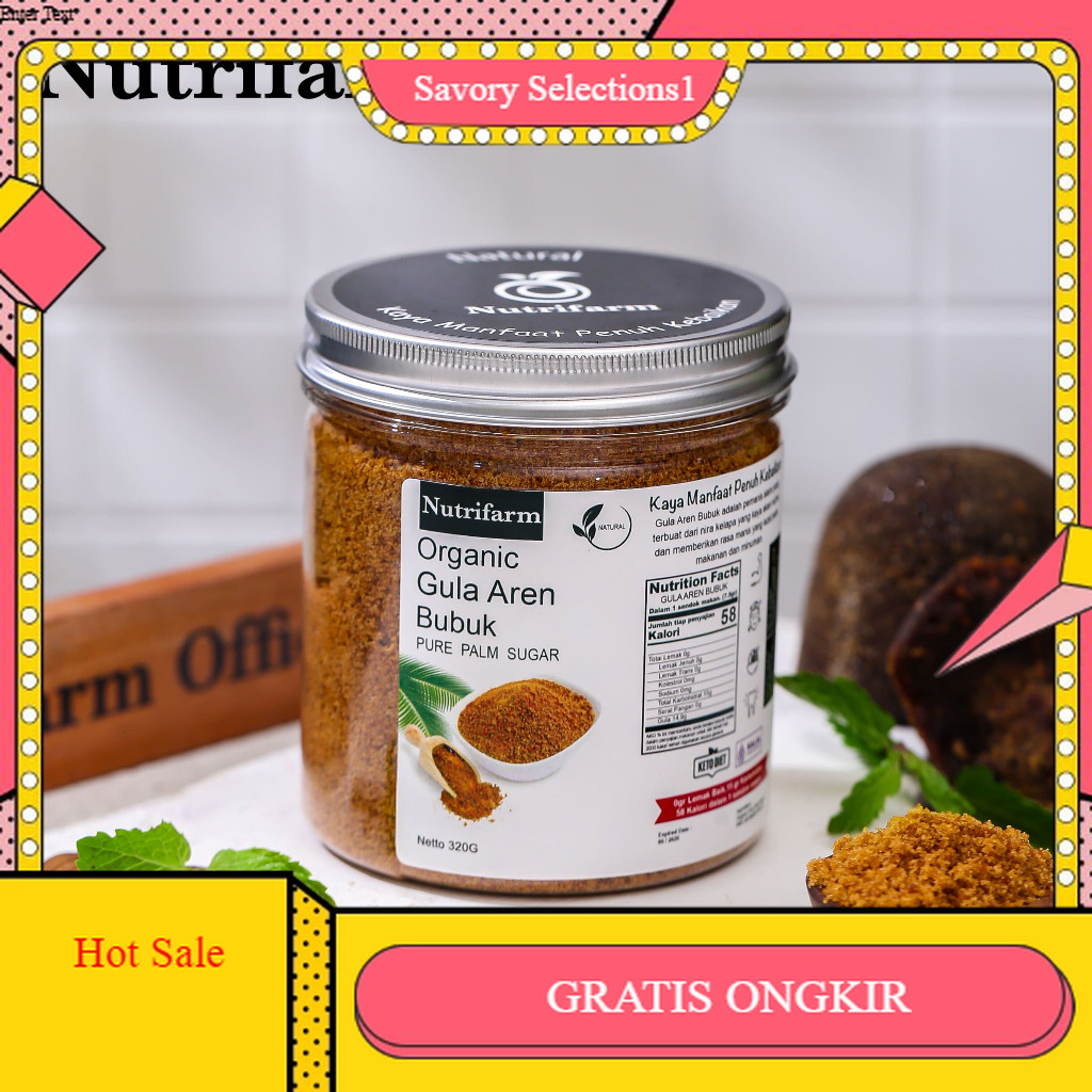

【SAVORY】 FLASH SALE!! Nutrifarm Gula Aren Bubuk 320g