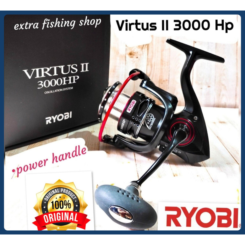 REEL RYOBI VIRTUS 2000 - 3000HP POWER HANDLE, Max Drag 8kg High QualiTy Product Original