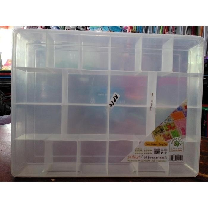 READY kotak aksesoris/ obat 20 sekat tebal Box Plastik  reiko 1419 tempat  obat box  sekat tempat  m