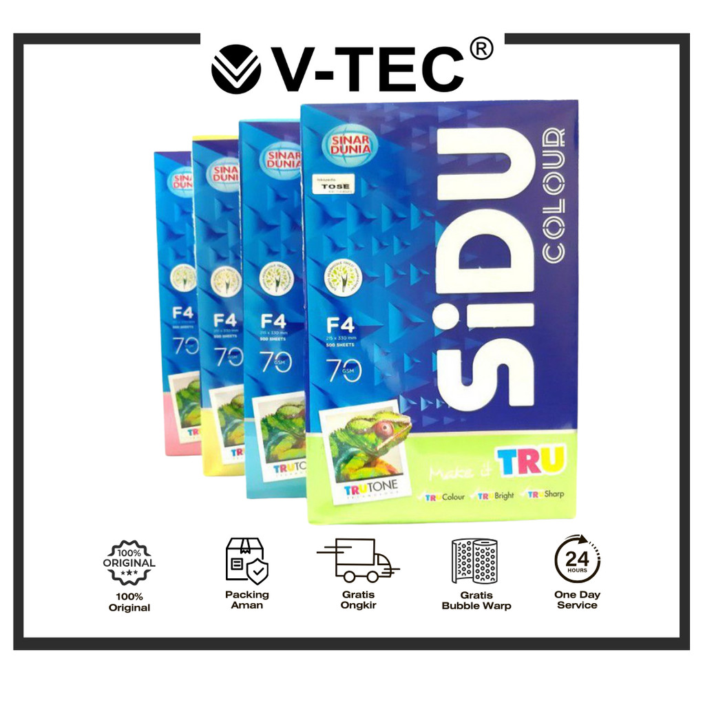 

BEST SELLR SIDU HVS F4/70GSM WARNA RIM