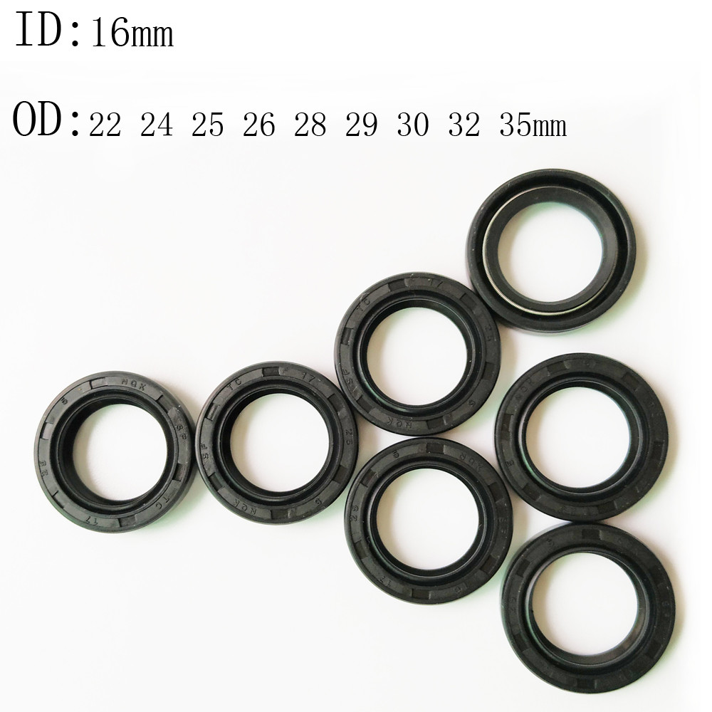 4 5PCS 16X22X4 16X24X5 16X26X6 16X28X7 16X29X7 16X30X8 16X35X10MM NBR Shaft Skeleton Oil Seal TC Nit