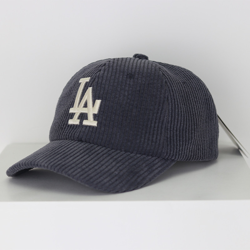 Topi LA Corduroy Grey Major League Baseball MLB Korea Premium IMPORT