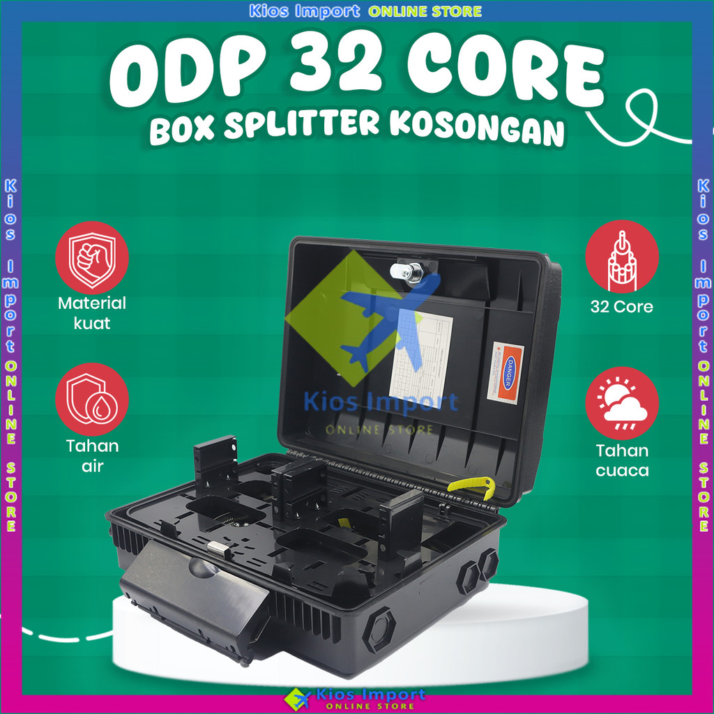 Model Double Lock Kosongan Model Box Splitter Optical Distribution Point ODP 32 Core Warna Random
