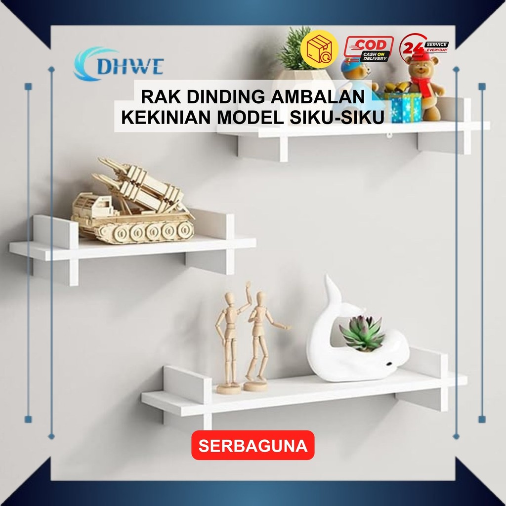 DHWE - Rak Dinding Model Siku Minimalis Kekinian Rak Dinding Gantung Dekorasi Ruang Tamu Rumah Kamar