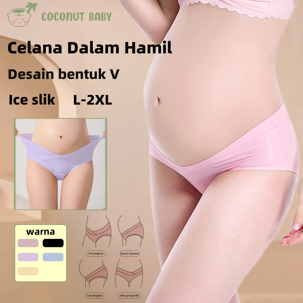 Ice Silk Celana Dalam Ibu Hamil Celana Dalam Bumil CD Wanita Hamil Seamless Maternity Panties 820