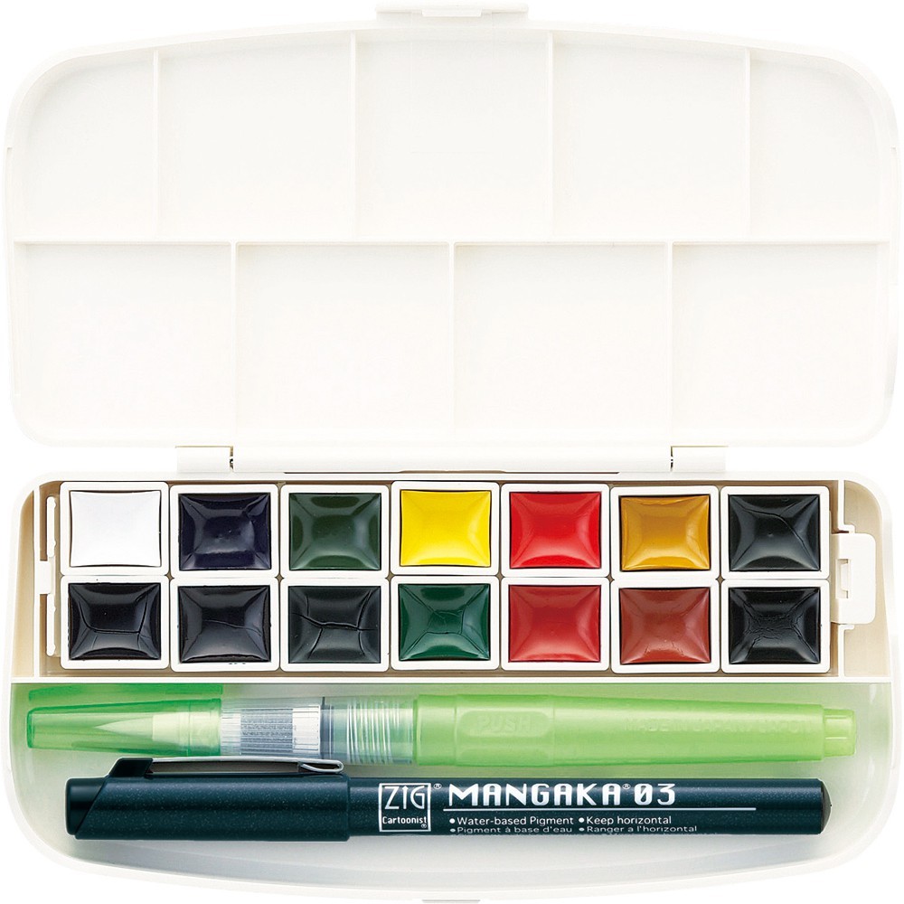 

ZIG WATERCOLOR SYSTEM TRANSPARENT 14 COLOURS (WSKG301-1)
