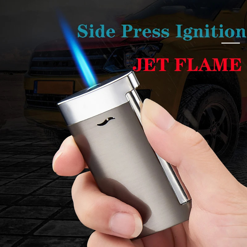 BISA COD - Korek api unik keren - Lighter Butane Gas Cigar Lighter Jet Turbo Torch Cheap Lighter