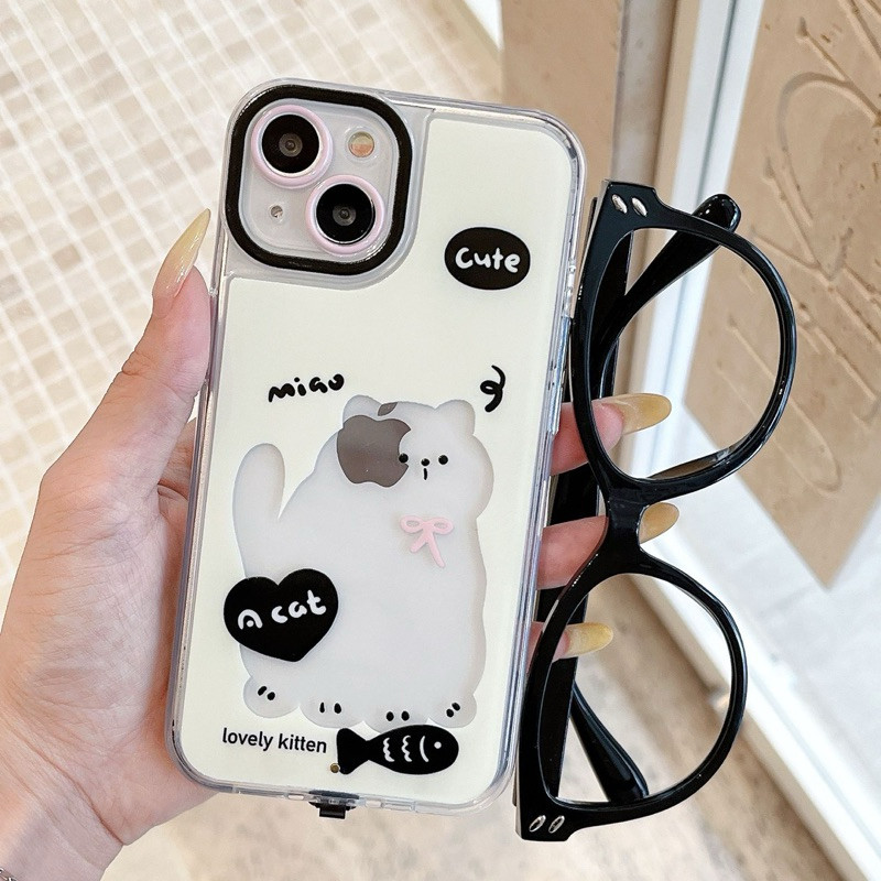 CASE LED WARNA WARNI LOVELY PUPPY AND KITTEN CAT FOR IPHONE 11 12 13 14 15 16 PLUS PRO MAX