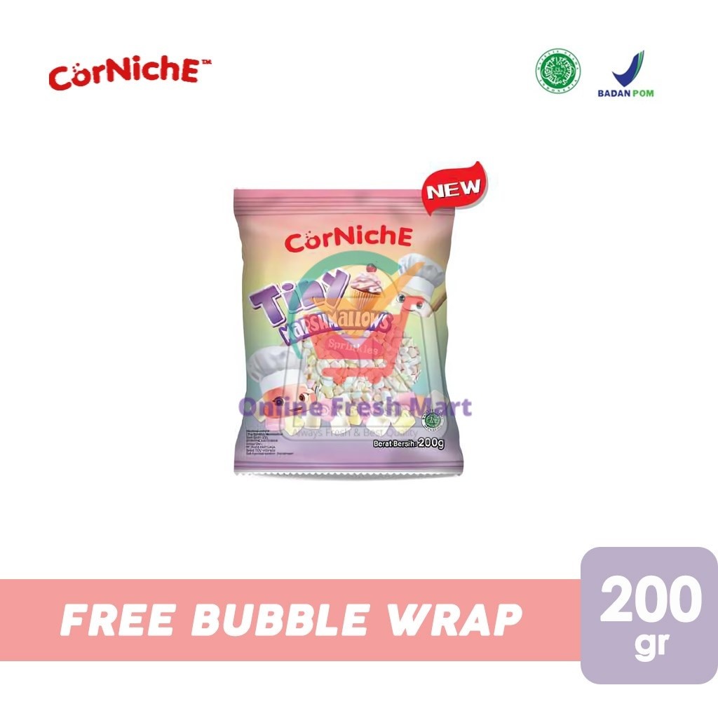 

Corniche Tiny Marshmallow Rainbow Sprinkle (200 gr) - Online Fresh Mart Denpasar