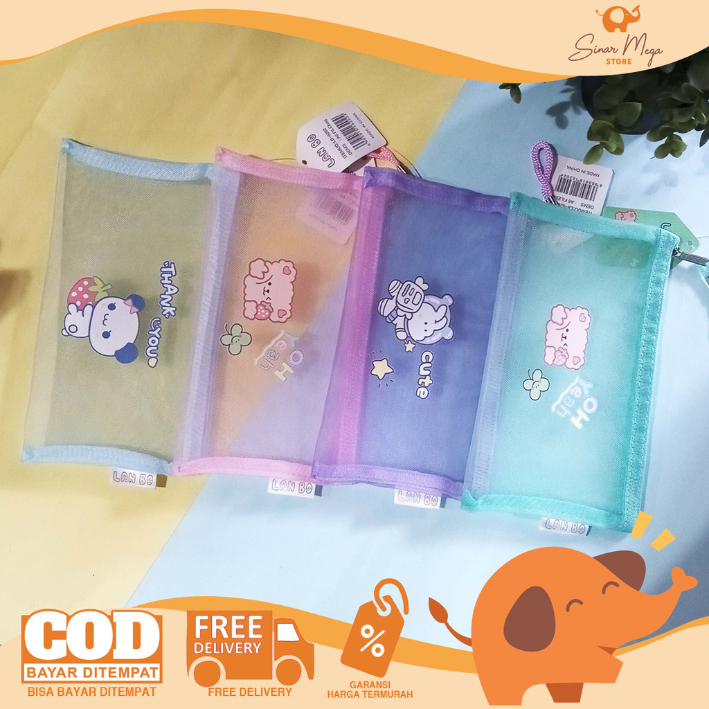 

Fancy Pocket File A6 Lanbo LB-62022 Cute - Tempat Pensil Jaring Murah