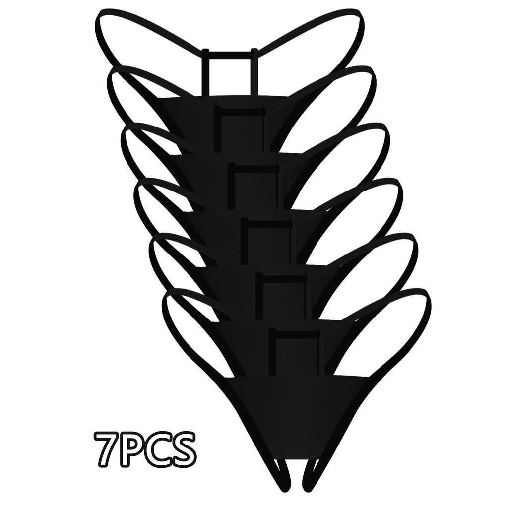 Varsbaby Open Crot Thongs Set 7pcs Sexy Erotic G-Strings Seamless Solid Underwears for Women Panties