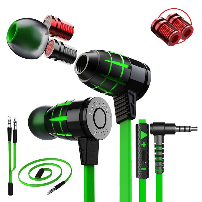 Plextone G25 New Version Gaming Earphone - Hijau