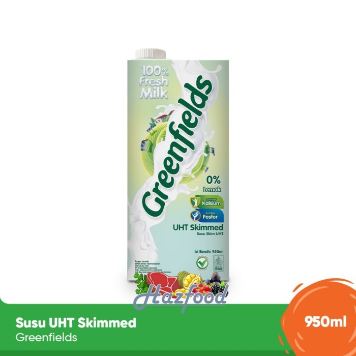 

Susu UHT Greenfields 950 Ml Skimmed