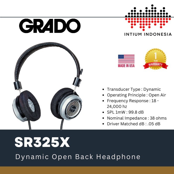 Grado SR325X Prestige Series On Ear Open Back Headphone