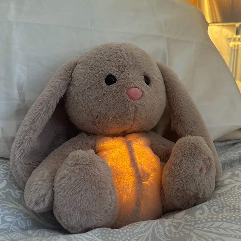 

Baby Pacify Breathing Rabbit Doll Soothes Otter Plush Toy Children Soothing Music Sleep Companion Toy Bear Stuffed Gift for Kids