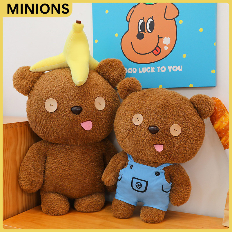 

35CM Anime Disney Minions Tim Bear Plush Doll Toys Minion Teddy - Bobs Teddy Bear Stuffed Dolls Pillow Children's Birthday Gifts