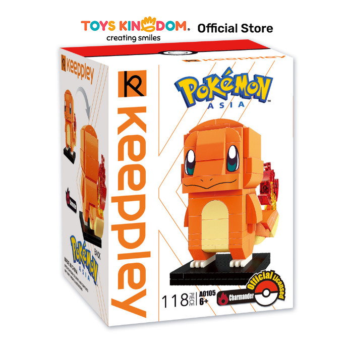 Toys Kingdom Keeppley Figure Pokemon Charmander Kids Toy Toys Block Bricks Miniature Deco Character 