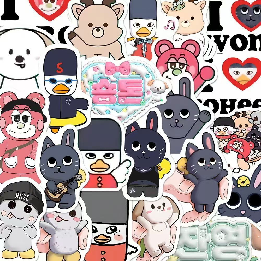 

80pcs Boy Group Riize Animal Image Cartoon Stickers SHOTARO EUNSEOK SUNGCHAN WONBIN SOHEE ANTON Decoration Mobile Phone Stickers