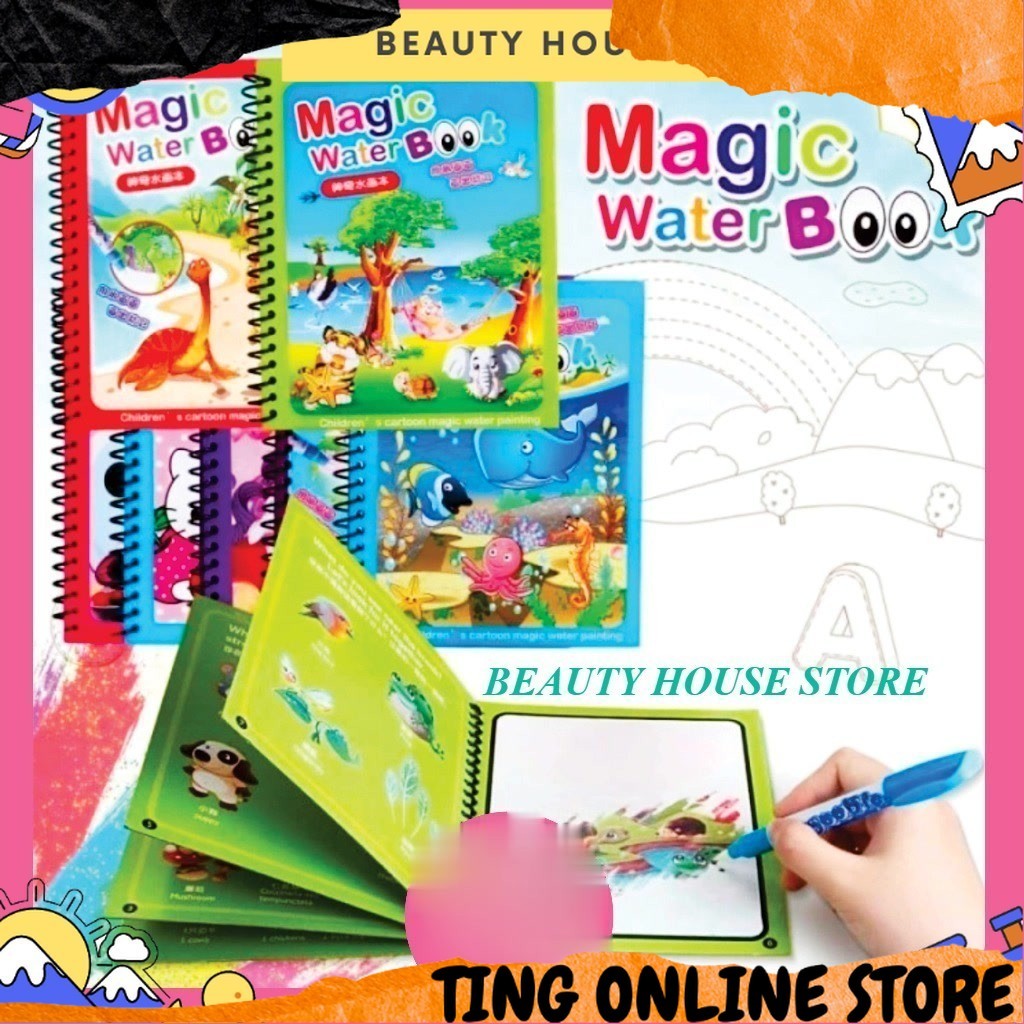 

Magic Water Book / Buku Mewarnai Ajaib / Mainan Edukasi Anak Doodle Book