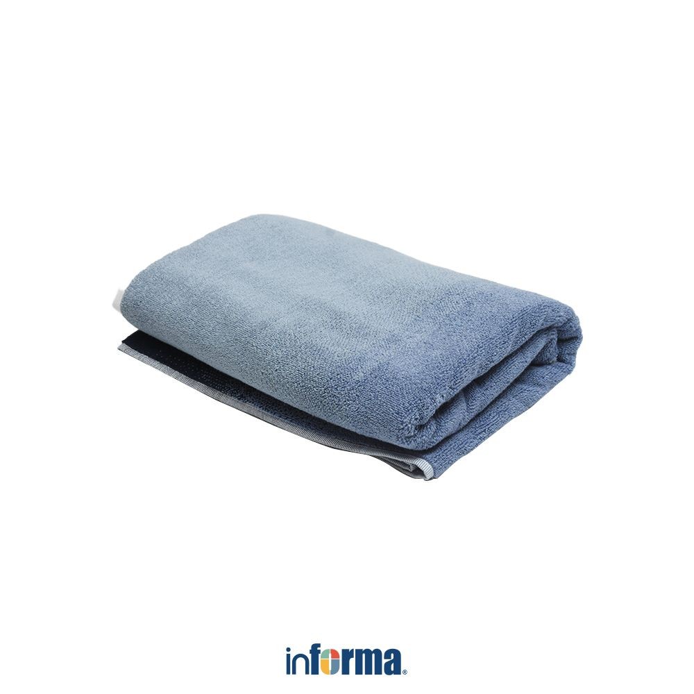Informa 75X140 cm Elston Handuk Mandi Katun - Biru Navy Bath Towel Handuk Dewasa Anduk Badan Perleng