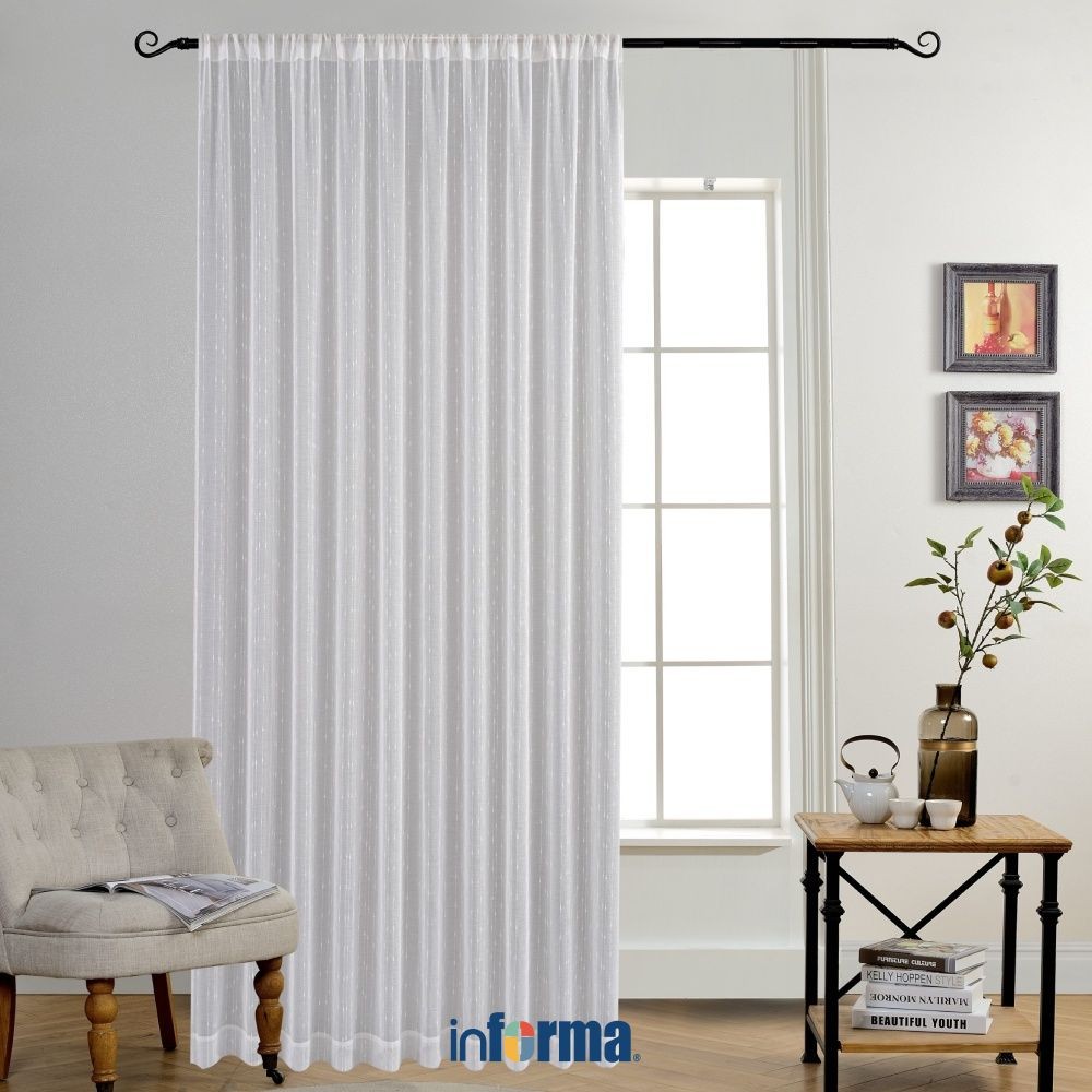 Informa 280x250 cm Tirai Vitrase Snowy - Putih Gorden Vitrase Penutup Jendela Daleman Hordeng Kain P