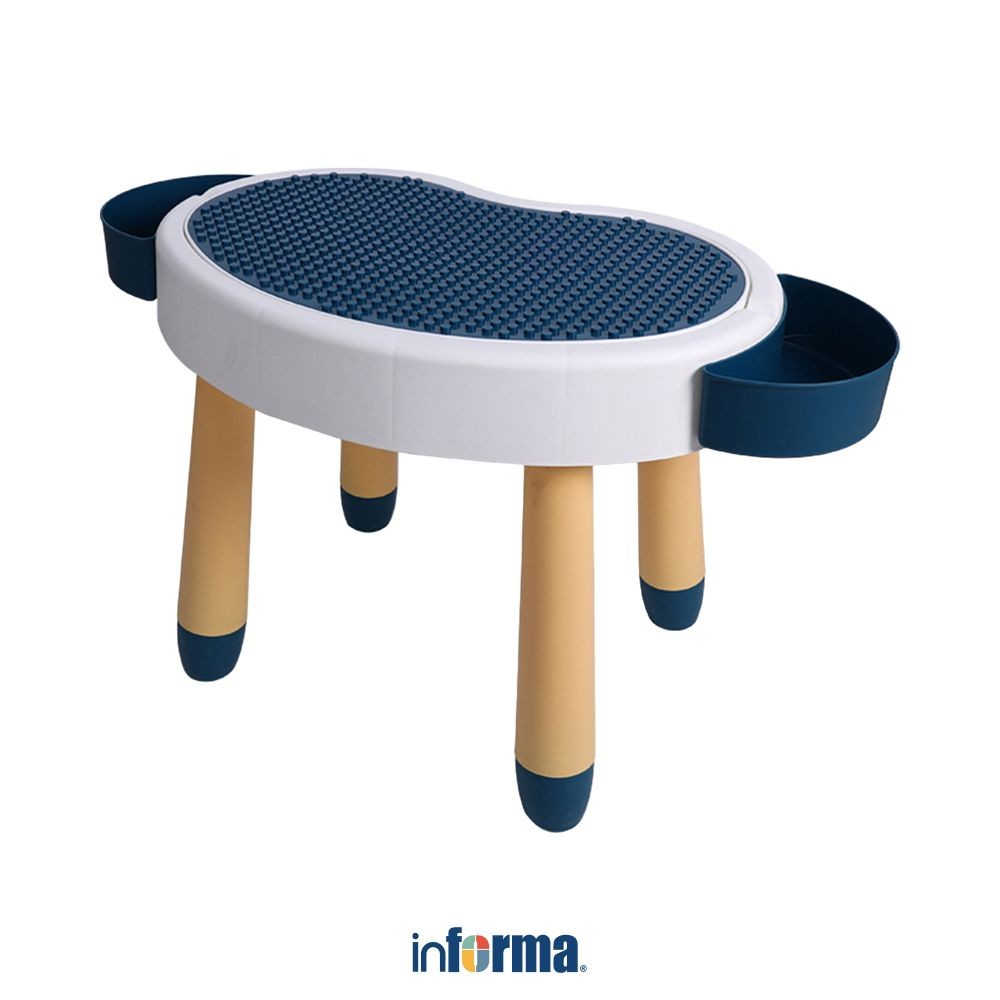 Informa Kara Meja Anak - Biru Multifunctional Kids Table Meja Kecil Serbaguna Perlengkapan Kamar Ana