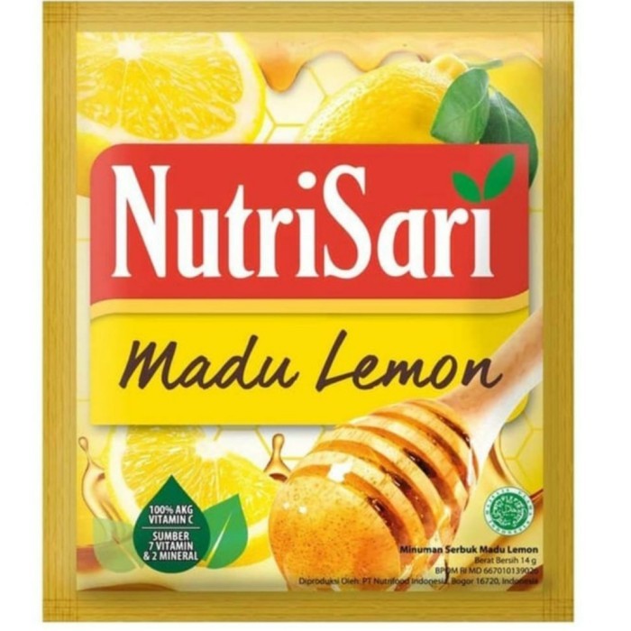 

Nutrisari Madu Lemon Renceng Renteng (isi 10 Sachet)