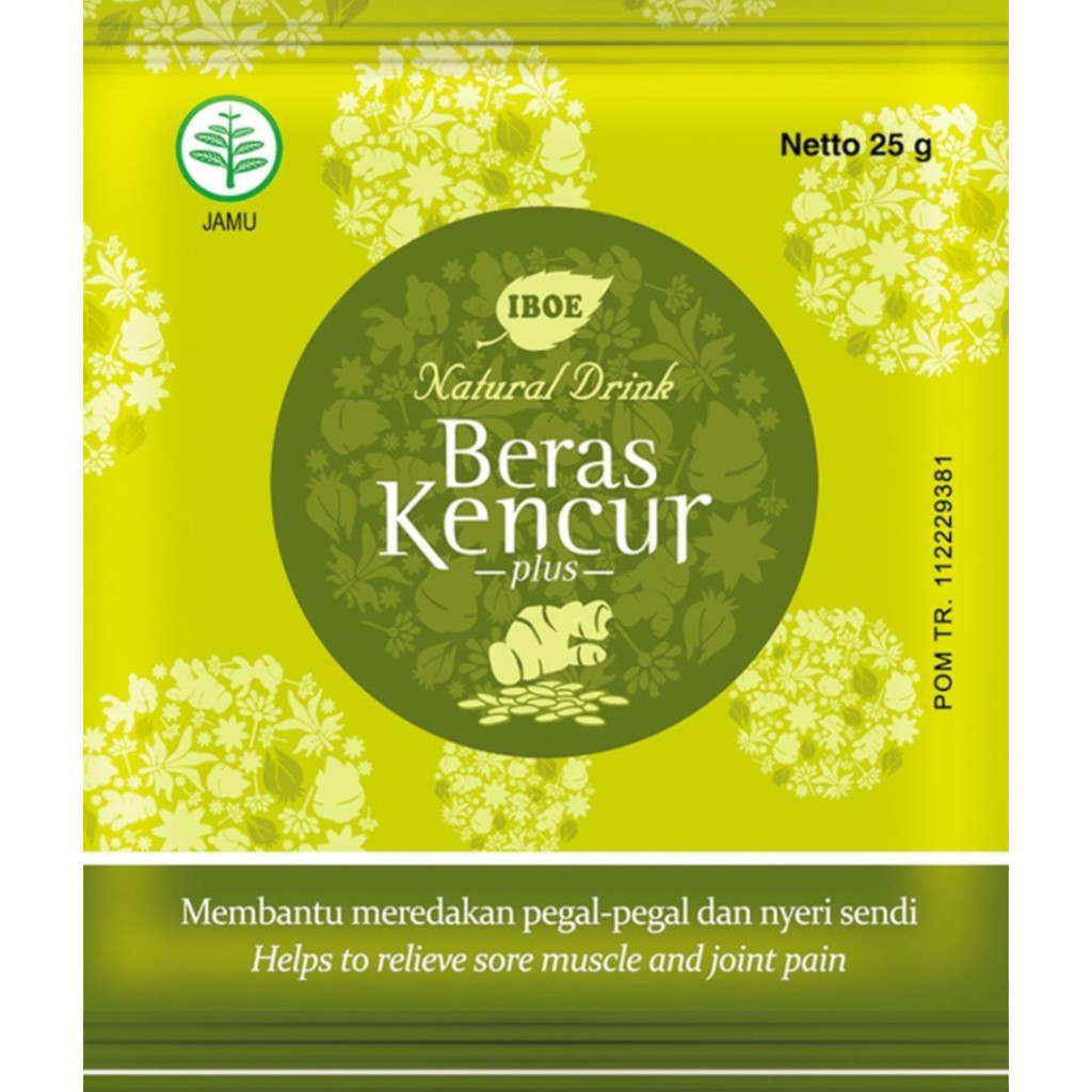 

Jamu IBOE - Natural Drink Beras Kencur 25gr x 10 Sachet / Jamu Traditional