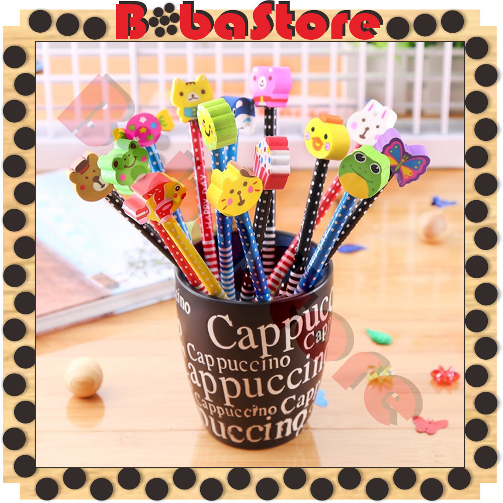 

⭐Bobastore⭐ Pensil Penghapus / Pensil Karakter + Penghapus Pensil Lucu / Pensi Ada Penghapus Karakter Unik Lucu / Pensil Fancy Souvernir S060