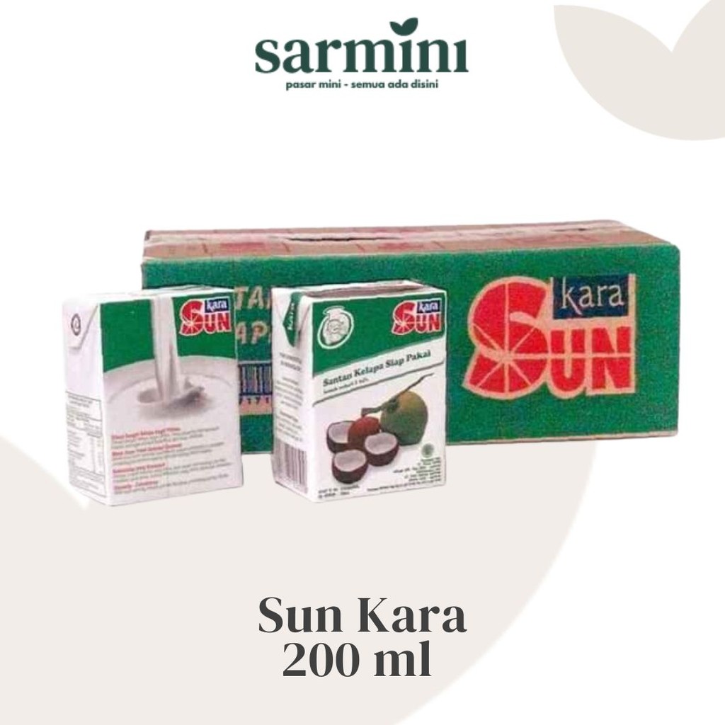 

Sun Kara Santan Kelapa 200ml 1 Dus isi 12 pcs