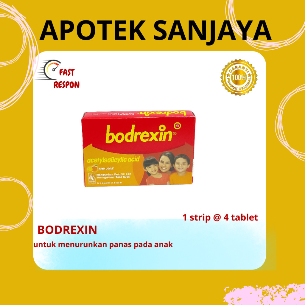 BODREXIN TABLET ANAK/OBAT DEMAM ANAK/TABLET KUNYAH ANAK